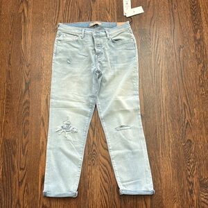 7 FOR ALL MANKIND (Josefina) Light Blue Distressed Jeans